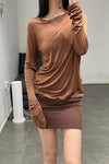BASERANGE Classic Bamboo Fiber Bamboo Cotton Long Sleeve T-Shirt Series Collection Round Neck Bottoming Shirt France BAS-TOLS-BL-000-OCULAR